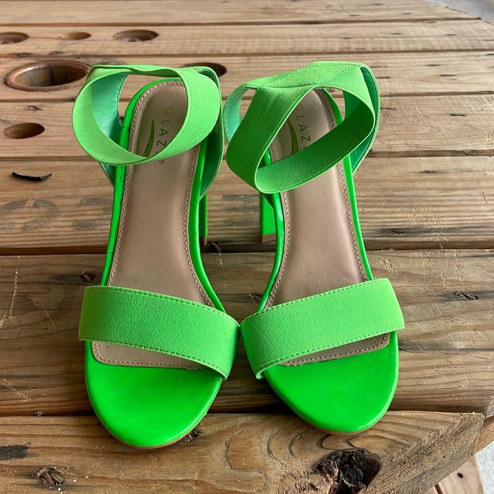 Neon green heels